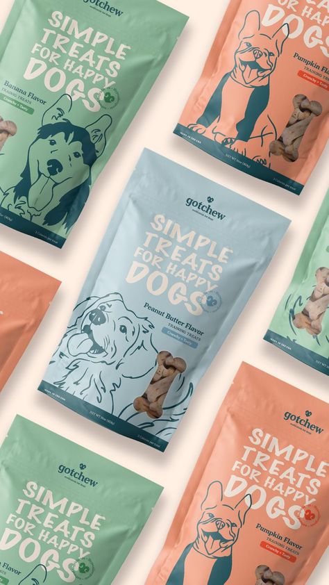 Dog Treats Packaging, Treats Packaging, Playful Packaging, Dog Treat Packaging, Dog Marketing, Pet Food Packaging, Pet Branding, Dog Pumpkin, Desain Ui