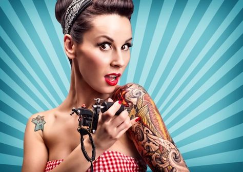 Best Place to get a Tattoo in Phoenix:  #Tattoo #Phoenix #Art #Tattoo_Parlor #TempeTattoo #PhoenixTattoo #ScottsdaleTattoo  www.AZFoothills.com Pin Up Girl Tattoos, Tattoo Removal Cream, Tattoo Removal Cost, Pin Up Girl Tattoo, Becoming A Tattoo Artist, Estilo Emo, Pin Up Tattoos, Tattoo Designs For Girls, White Pin