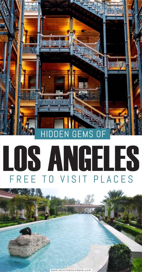 How to Visit FREE Hidden Gems in Los Angeles - Resist the Mundane Bradbury Building, Angeles Aesthetic, Los Angeles Travel Guide, Olvera Street, The Last Bookstore, Aesthetic California, Poppy Tattoo, Roll Sushi, Visit Los Angeles