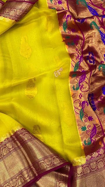 Kanchi Organza Sarees, Pakistan Dress, Kanjivaram Sarees Silk, Indian Bridal Sarees, Banarsi Saree, Saree Blouse Neck Designs, Paithani Saree, Wedding Saree Collection, All Over Design