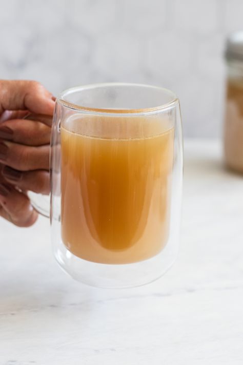 Bone Broth Aesthetic, Drinking Bone Broth, Homemade Bone Broth, Creamy Chicken Soup, Chicken Bones, Broth Recipes, White Bean Soup, Gut Healing, Freezer Friendly