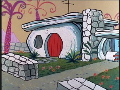 I spent a lot of my childhood in this house  :-P Flintstone House, Best Cartoons Ever, Hanna Barbera Cartoons, Cartoon House, Classic Cartoon Characters, Saturday Morning Cartoons, Organic Architecture, Good Cartoons, Iron Age