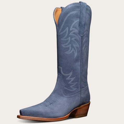 Annie Tecovas, Tecovas Boots Women, Tecovas Boots, Snip Toe Cowgirl Boots, Tall Cowgirl Boots, Beer Coozie, Blue Cowboy Boots, Suede Cowboy Boots, Womens Cowgirl Boots