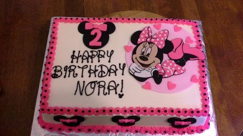 Minnie Mouse Flat Sheet Cake, Minnie Mouse Birthday Sheet Cake, Minnie Mouse Sheet Cake Ideas, Minnie Mouse Sheet Cake, Minnie Mouse Cake Design, Beauty And The Beast Cake Birthdays, Minnie Mouse Birthday Decorations, Minnie Mouse Birthday Cakes, Rectangle Cake