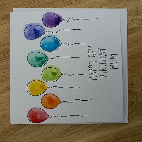 Hand Painted Watercolour Hanging Hearts Cards Colour Choice & Personalisation Available. Valentine's, Anniversary, Birthday, Any Occasion. - Etsy Anniversaire Diy, Watercolor Birthday Cards, Watercolor Birthday, Star Cards, Watercolor Greeting Cards, Hand Paint, Hanging Hearts, Heart Cards, I Design