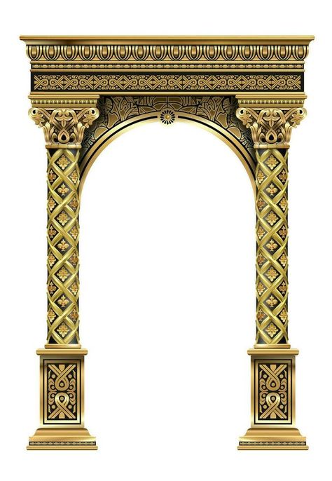 Golden luxury classic arch portal with columns Golden Arch, Digital Invitations Wedding, Stage Background, Business Card Design Creative, Mandala Tattoo Design, Invitations Wedding, Indian Gods, Royal Jewelry, Mandala Tattoo