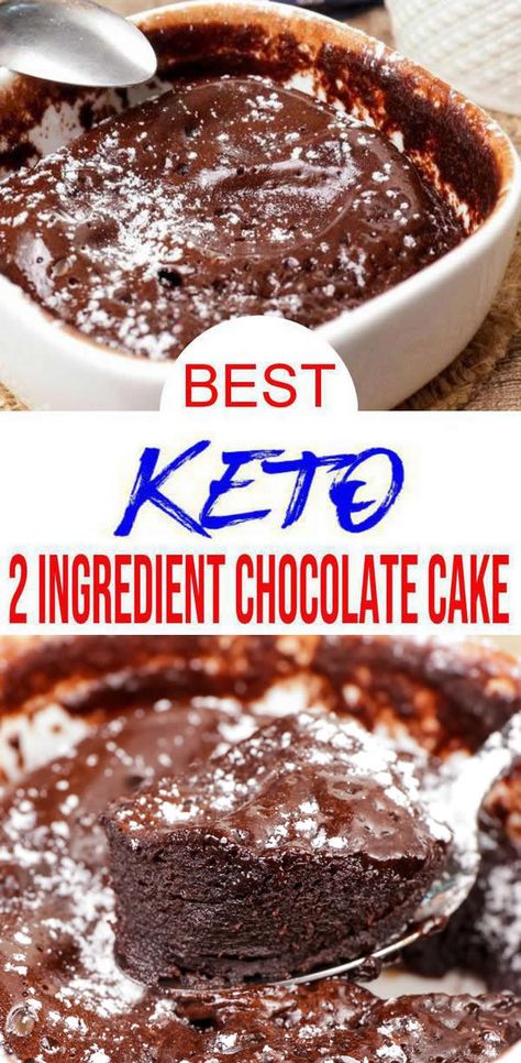 Low Carb Chocolate Cake, 2 Ingredient Cakes, Garlic Breadsticks, Keto Chocolate Cake, Postre Keto, Low Carb Recipe, Dessert Aux Fruits, Keto Cake, Recetas Keto