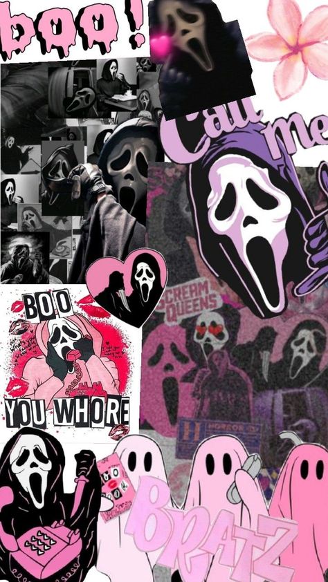 Ghostface Wallpaper Aesthetic, Wallpapers Home Screen, Brown Aesthetic Wallpaper, Halloween Wallpaper Iphone Backgrounds, Wallpapers Home, Girly Wallpaper, Girl Wallpapers, Halloween Wallpaper Backgrounds, Halloween Wallpaper Cute