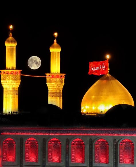 Holy Shrine of Imam Hussain (A.S) - Karbala E Mualla, Iraq Shia Multimedia Team - SMT Website - www.ShiaMultimedia.org Head Admin : Saira Syed CEO and Founder : Syed Iktishaf Shrine Imam Hussain, Holy Shrine Of Imam Hussain, Imam E Hussain, Shrine Of Imam Hussain, Imam Hussain Shrine, Ya Hussain, Imam Hussain, Beautiful Nature Pictures, Iraq