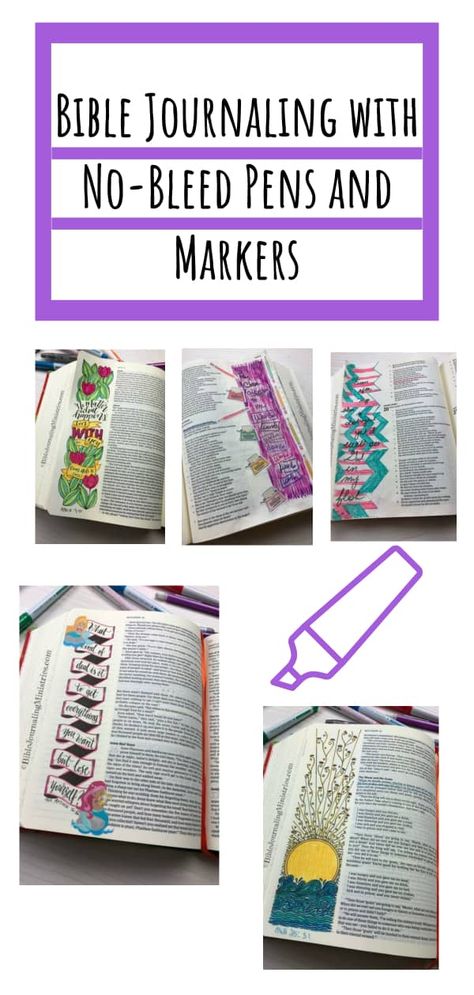 No-Bleed Pens and Markers - Are They Ok for Bible Journaling Mark Bible, Scripture Marking, She Reads Truth Bible, Good Scriptures, Bible Study Materials, Journal Bible Quotes, Bible Pages, Bible Drawing, Bible Journaling Supplies