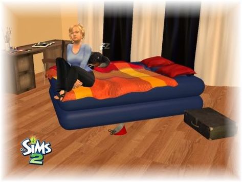 Click to view full image Hillbilly Hot Tub, Crate Bench, Sims 3 Cc Finds, Ts2 Cc, Pallet Bed, Cute Furniture, Inflatable Bed, Old Beds, Sims Games