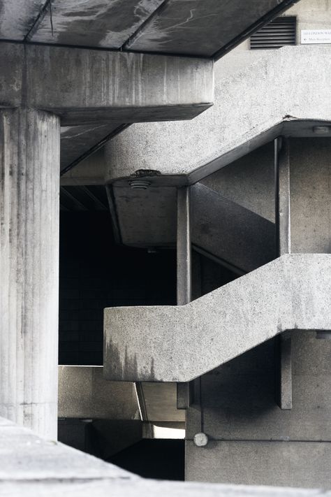 Brutalist Architecture Photography, Brutalist Photography, Brutalist Tattoo, Barbican Photography, Barbican Architecture, Cubic Geometry, Urban Architecture Photography, Barbican London, Brutalism Architecture