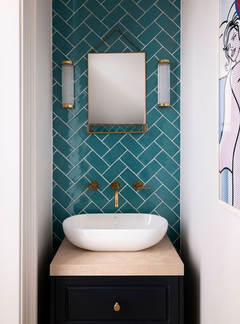 Cloakroom ideas: 15 tips for a downstairs toilet | Small Cloakroom, Cloakroom Ideas, Cloakroom Toilet, Downstairs Cloakroom, Statement Wallpaper, Add Value To Your Home, Maximalist Design, Downstairs Loo, Smart Bathroom