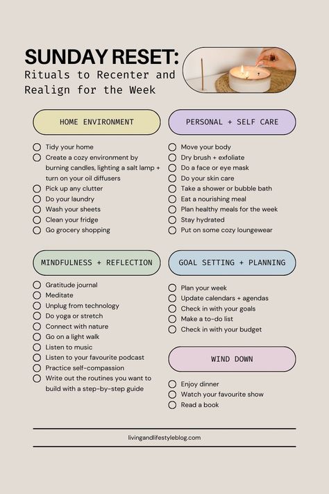 Sunday Reset: The Ultimate Checklist for a Productive Week Sunday Reset Routine Mom, Sunday Reset Routine Checklist For Teens, Weekly Things To Do, Weekly Reset Routine Checklist, Sunday Planning For The Week, Phone Reset Checklist, Weekend Reset Checklist, Life Reset Checklist 2024, Weekly Planning Routine