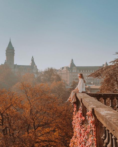 Luxembourg City, Luxembourg  (Instagram : @sammcclendon) Fall Destinations, European Bucket List, Luxembourg City, Ig Pics, Visit France, Pedestrian Bridge, Instagrammable Places, European Countries, Luxembourg