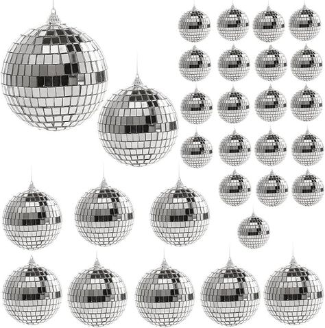 30Pcs Mini Disco Balls, Silver Disco Balls Mini Disco Ball Decorations Hanging Reflective Mirror Balls for Disco Party Wedding Birthday Decoration : Amazon.co.uk: Musical Instruments & DJ Mini Disco Ball Decor, Mini Disco Balls, Mini Disco Ball, Disco Ball Decorations, Light Spots, Ball Decorations, Mirror Ball, Disco Balls, Birthday Decoration