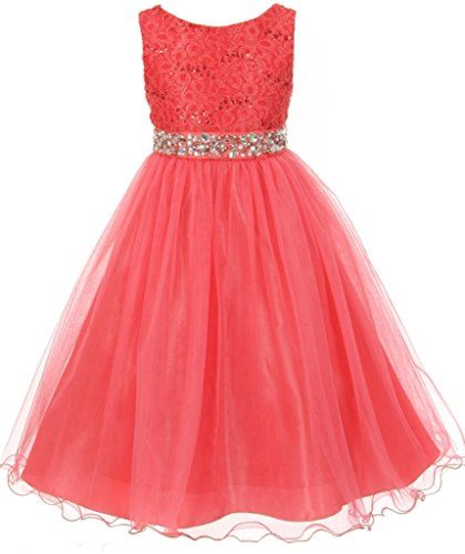 Coral Flower Girl Dresses, Princess Party Costume, Dresses Birthday, Elegant Dresses Short, Pink Flower Girl Dresses, Coral Flower, Girls Lace Dress, Tulle Flower Girl, Flower Girl Dress Lace