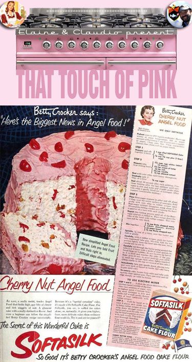 Cake Poster, Seni Vintage, Vintage Dessert, Vintage Poster Design, Angel Cake, Vintage Cooking, Food Ads, Think Food, Pink Cherry