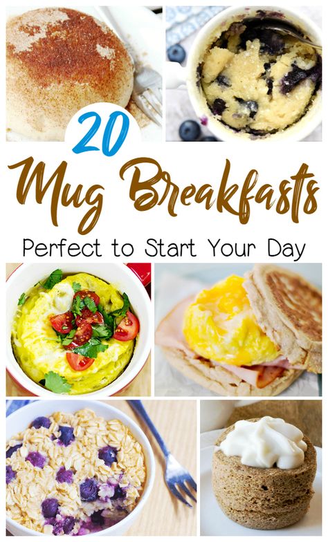 20 easy and delicious mug breakfast recipes for a quick and hot meal to start your day. Make omelets, Cinnamon rolls, pancakes, doughnuts, oatmeal, burritos, french toast or even quiche in just a few minutes. Cooking For One Breakfast, Easy Mug Breakfast, Oatmeal In A Cup Microwave, Quick Microwave Breakfast, Quick And Easy Breakfast Recipes For One, Easy Chef Recipes, Healthy Breakfast In A Mug, Easy Microwave Mug Recipes, Hot Breakfast Ideas Healthy