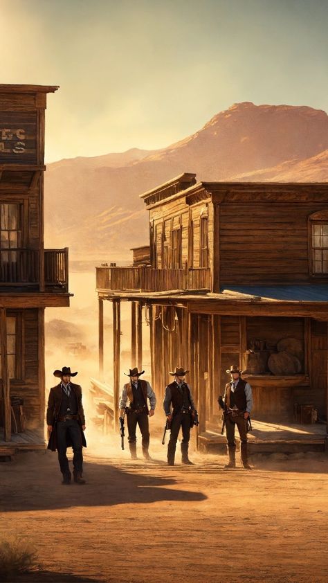 Old Cowboy Aesthetic, Cowboy Bandit, 1800 Aesthetic, Cowboy Illustration, Western Outlaw, Wild West Era, Cowboy Town, Arte Pulp, Old Western Towns