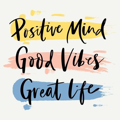 Positive mind lettering concept | Free Vector #Freepik #freevector #typography #colorful #message #calligraphy Calligraphy Quotes Doodles, Brush Lettering Quotes, Doodle Quotes, Calligraphy Quotes, Hand Lettering Quotes, Motiverende Quotes, Color Quotes, Lettering Quotes, Positive Mind