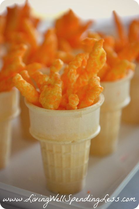 Olympic Torch Cheetos Snacks via www.LivingWellSpendingLess.com Olympic Snacks, Vbs Olympics, Olympic Food, Preschool Olympics, Olympic Theme Party, Olympic Idea, Kids Olympics, Olympic Crafts, Beer Olympic