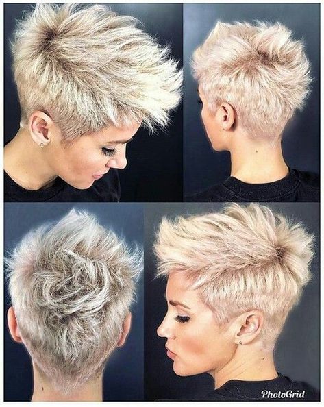 Global Hair, Undercut Pixie Haircut, Penteado Cabelo Curto, Short Pixie Haircuts, 2020 Trends, Haircut For Thick Hair, Short Blonde, Blonde Pixie, Short Hair Styles Pixie