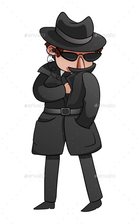 Suspicious Spy Guy Spy Clothing, Spy Drawing, Spy Illustration, Spy Character, Spy Cartoon, Spy Outfit, Spy Games, Basic Drawing, Cartoon Man