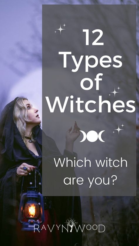 If you look online, you’ll find many different types of witches referenced.  Kitchen witches, hedge witches, star witches, sea witches, forest witches, and of course, green witches, will be among them.

It’s worth noting that there are no strict requirements to call yourself by any of these terms. It’s really all about what you feel most identifies your personal practices.  

Click to read about 12 different types of witches and see which witch is witch. #witch #witchcraft #witchlife Forest Witches Aesthetic, Folk Witchcraft Aesthetic, Different Witch Aesthetic, Different Witches, How To Know What Type Of Witch You Are, Feminine Witch Aesthetic, Which Witch Are You, What Witch Are You, Different Witch Types