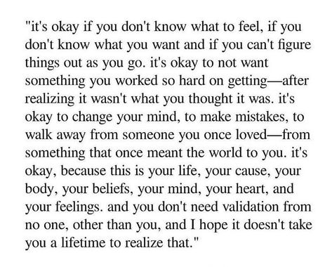 You don’t need validation from no one, other than you... Seeking Male Validation, Male Validation, Keep Swimming, Learning To Love Yourself, Know What You Want, Mental And Emotional Health, Emotional Health, Its Okay, What You Think