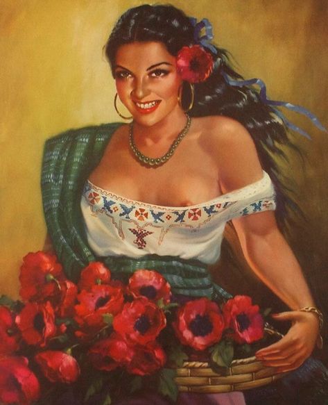 Mexican Girl Aesthetic, Pin Up Poster, Latina Art, Hispanic Art, Mexican Paintings, Latino Art, Up Poster, Mexican Culture Art, Spanish Woman