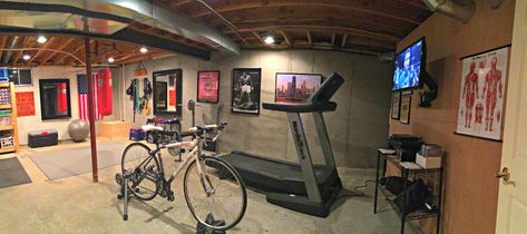 home gym ideas basement unfinished - Google Search Home Gym Ideas. The easy way to buy or sell your home and maximize your ROI -  http://www.LystHouse.com                                                                                                                                                      More Basement Home Gym, Basement Gym Ideas, Home Gym Basement, Home Gym Ideas, Basement Gym, Reformer Pilates, Gym Room At Home, Diy Basement, Home Gym Decor