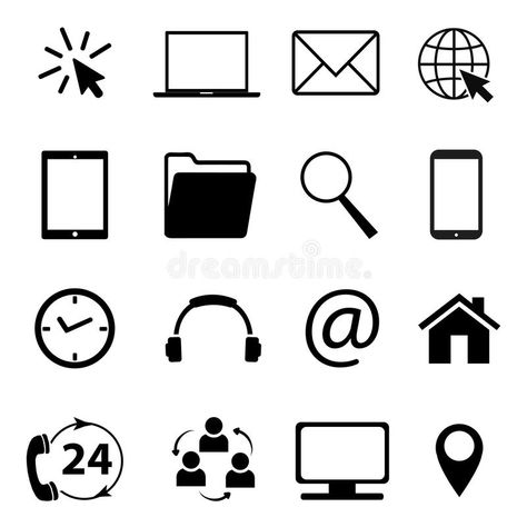 Collection of communication symbols. Contact, e-mail, mobile phone, message, wir , #ad, #Contact, #mail, #mobile, #Collection, #communication #ad Logo Layout, Communication Images, Bullet Journal Decoration, Business Symbols, Social Media Marketing Quotes, Journal Decoration, Mobile Nails, Symbol Drawing, Nail Logo