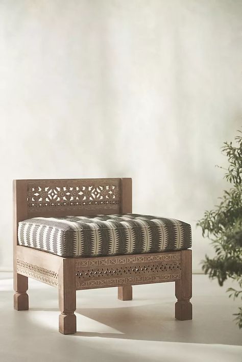 Patio & Outdoor Furniture | Anthropologie Maharaja Chair, Moroccan Chair, Teak Adirondack Chairs, Armless Lounge Chair, Bistro Table Outdoor, Bamboo Furniture, Tables And Chairs, Bone Inlay, Living Table