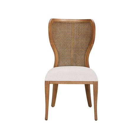 Gilmore Upholstered Dining Chair Cane Back Comfortable Dining Chairs, Modern Accent Chair, Dining Chair Slipcovers, Furniture Hacks, Fabric Seat, Ballard Designs, Upholstered Seating, Kitchen Chairs, Formal Dining Room