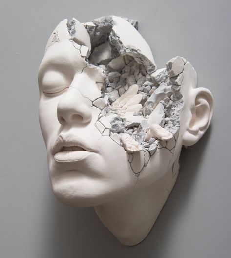 Johnson Tsang, Art Alevel, Growth And Decay, Colossal Art, Steel Sculpture, Gcse Art, Portrait Sculpture, Lucid Dreaming, Public Art