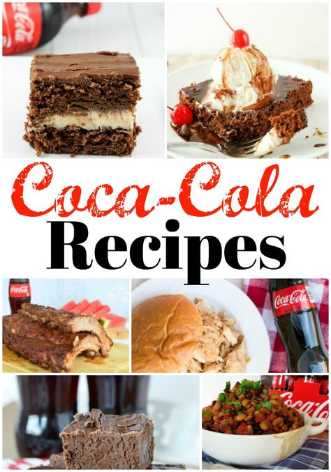 15 Recipes Using Coca-Cola   //  DivineLifestyle.com  //  #cokerecipe #coke #cocacola #cokerecipes #cocacolarecipes #CocaColaCake #cocacolaham Coca Cola Recipes, Coke Recipes, Coca Cola Chicken, Cola Recipe, Coca Cola Cake, Cola Cake, Slow Cooker Ham, Cherry Coke, Creative Recipes