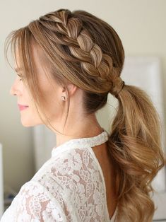 Long Hair Ideas to See Before You Go Short Festive Hairstyles, Simple Elegant Hairstyles, Easy Formal Hairstyles, Lazy Girl Hairstyles, Simple Prom Hair, Prom Hairstyles For Long Hair, Cool Braid Hairstyles, Long Hair Updo, Cool Braids