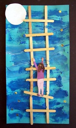 Kindergarten Hoppenings: A Climb to the Moon Mothers Day Crafts For Kids, Dad Day, Classroom Crafts, Mothers Day Gifts, Fathers Day Crafts, Popsicle Sticks, To The Moon And Back, Mothers Day Crafts, Preschool Art