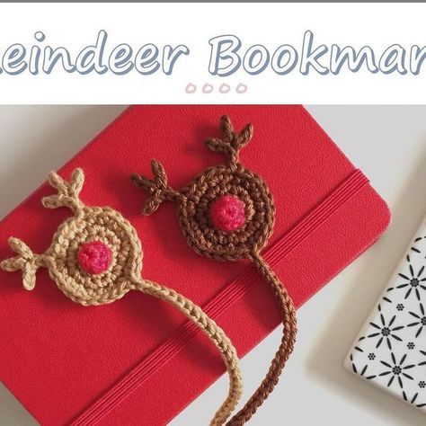 Crochet Christmas Bookmarks Free Patterns, Crochet Christmas Bookmarks, Crochet Gift Tags Christmas, Christmas Crochet Bookmark, Crochet Christmas Bookmark, Free Crochet Bookmark Patterns, Amigurumi Bookmark, Crocheted Bookmarks, Bookmark Crochet Tutorial