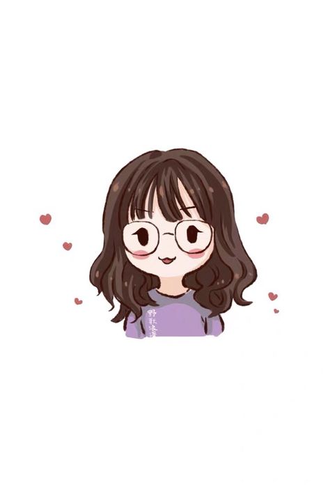 Chibi With Glasses Drawing, Character Drawing Cartoon, Cute Cartoon People, Girl With Glasses Drawing, Cartoon Girl With Glasses, Cartoon Character Drawing, Girl With Glasses Art, Cute Cartoon Girls Dp, Girl With Specs Cartoon