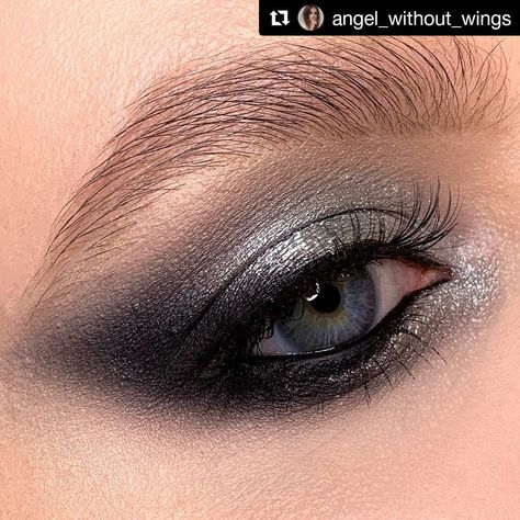 Black Tie Makeup, Dark Grey Eyes, Witchy Makeup, Grey Smokey Eye, Grey Eye Makeup, Metallic Makeup, Grey Shades, Ethereal Makeup, Makeup Stuff