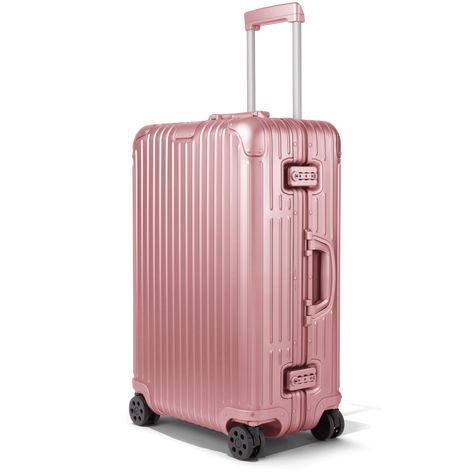 Original Check-In M Aluminum Suitcase | Quartz pink | RIMOWA Rimowa Luggage Pink, Pink Rimowa, Luggage Rimowa, Aluminium Suitcase, Rimowa Suitcase, Aluminum Suitcase, Suitcase Pink, Rimowa Luggage, Trendy Luggage