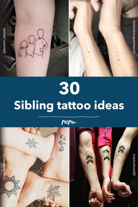 30 Sibling tattoos: These are truly touching tattoo ideas for anyone to express their sibling love. Family Tattoo Ideas Symbolic, Tattoo Ideas For Siblings Of 3, Sibling Tattoos For 4 Brother And Sister, Unique Sibling Tattoos For 3, Brother And Sister Tattoo Ideas Small, Group Tattoos Family, Tattoo Ideas Siblings, Brother And Sister Tattoo Ideas Unique, Tattoo Ideas For Siblings