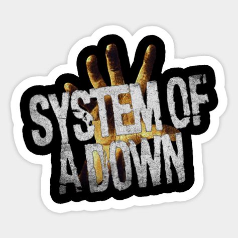 System Of A Down Sticker, System Of A Down Logo, Metal Stickers, Arte Punk, Band Stickers, System Of A Down, Folder Design, Music Stickers, Nike Vintage