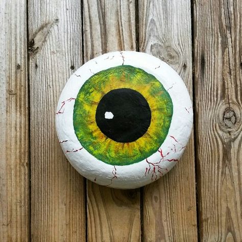 Paper Mache Eyeball  www.dyjodesigns.etsy.com Paper Mache Eyeball, Paper Mache Halloween Diy, Eye Creature, Paper Mache Recipe, Cake Walk, Dorm Decor, Art Galleries, Paper Mache, Dorm Decorations