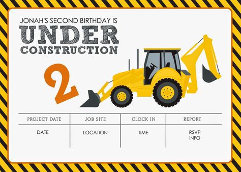 Construction Themed Birthday Party FREE Printables | Jacqueline Dziadosz, Invitations & Design Construction Birthday Invitations Free, Tyler Birthday, Construction Party Invitations, Construction Themed Birthday Party, Dump Truck Birthday Party, Construction Invitations, Birthday Party Invitations Free, Construction Birthday Invitations, Construction Theme Birthday Party