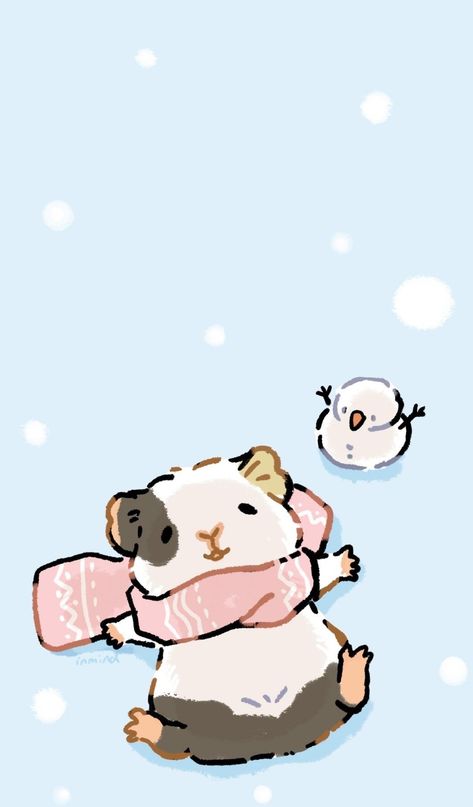 Hamster Wallpaper, Cute Iphone Wallpaper Tumblr, Pig Wallpaper, Images Kawaii, Cute Guinea Pigs, Cute Kawaii Animals, Unique Drawings, Cute Hamsters, Cute Doodles Drawings