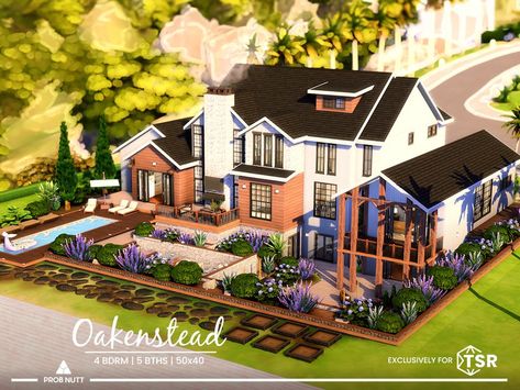 The Sims Resource - Oakenstead Outdoor Pool Area, Two Story Foyer, Bbq Area, Elegant Dinner, Toy Rooms, Indoor Outdoor Living, Outdoor Oasis, The Sims Resource, Sims Resource