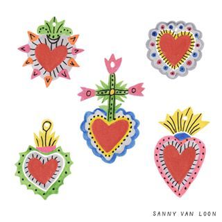 Illustrations to accompany an article on spring cleaning in @margrietnl magazine ✨ ⠀⠀⠀⠀⠀⠀⠀⠀⠀⠀⠀ ⠀⠀⠀⠀⠀⠀⠀⠀⠀⠀⠀ ⠀⠀⠀⠀⠀⠀⠀⠀⠀⠀⠀ #spring… Spring Folk Art, Mexican Heart Illustration, Sacred Heart Illustration, Loon Illustration, Mexican Hearts, Clay Cafe, Mexican Heart, Heart Project, Sacred Hearts